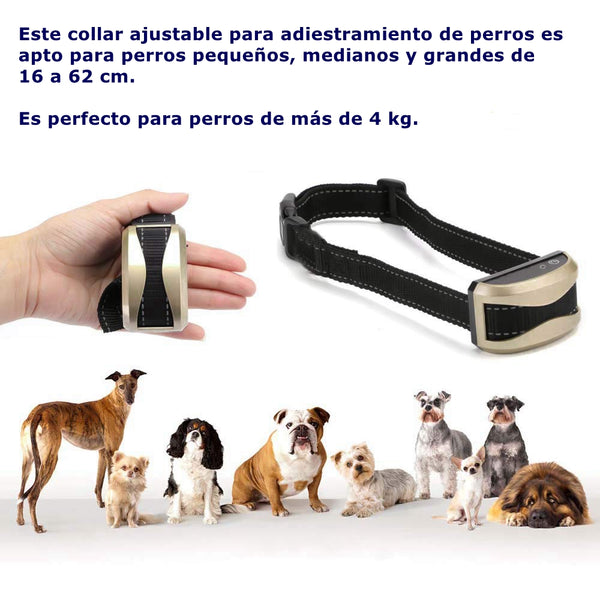 Versión de 2 Collares: Collar de adiestramiento, collar anti-ladridos, collar para perros 2 modos automático y manual(P813-2)