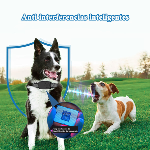 Collar antiladridos con vibración, sonido y descarga eléctrica, collar de módulo inteligente de detección de ladridos para perros(PB22)