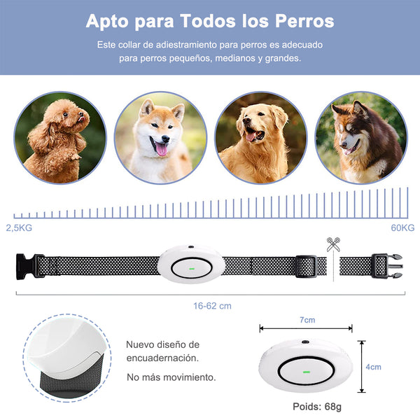 Collar de Adiestramiento para Perros con Mando a Distancia de Rango de 900 Metros, Resistente Al Agua Nivel IP67 (G880)