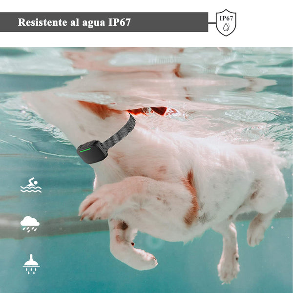 Collar antiladridos con vibración, sonido y descarga estática, collar de módulo inteligente de detección de ladridos para perros(GNABT8008)